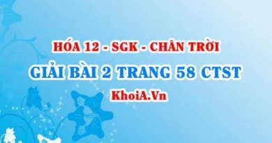 Bài 2 trang 58 Hóa 12 Chân trời sáng tạo
